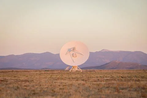 Very Large Array satellite dish in New Mexico Stock Photos