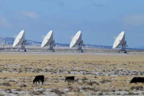 Very Large Array satellite dishes t in New Mexico, USA Foto stock