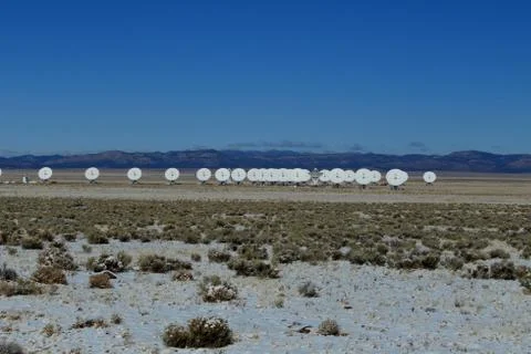 Very Large Array satellite dishes t in New Mexico, USA Stock Photos