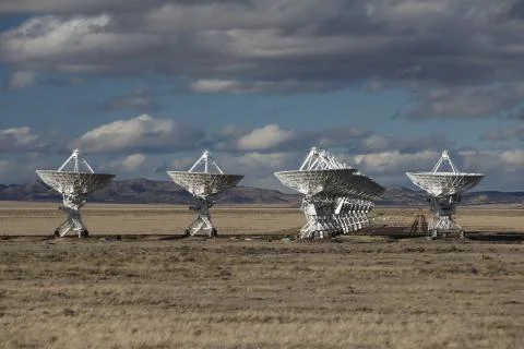 Very Large Array satellite dishes t in New Mexico, USA Foto stock