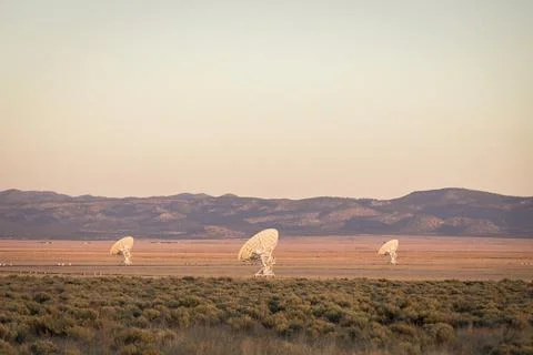 Very Large Array satellite dishes in New Mexico 写真素材