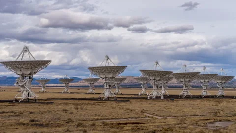 Very Large Array Time Lapse Stock Footage 256121640