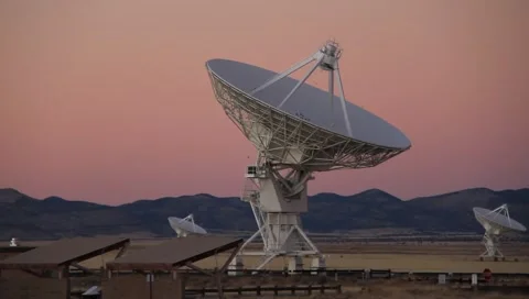 Very Large Array VLA Dusk Video stock 1079737