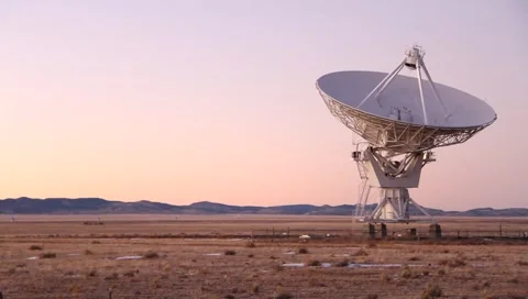 Very Large Array VLA Twilight Stock Footage 1079771
