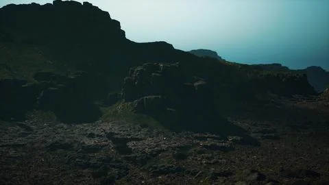 A very large mountain with some rocks on top of it 스톡 일러스트