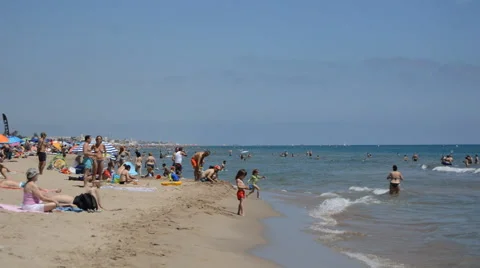 Very Long Beach Stock-Footage 52602365