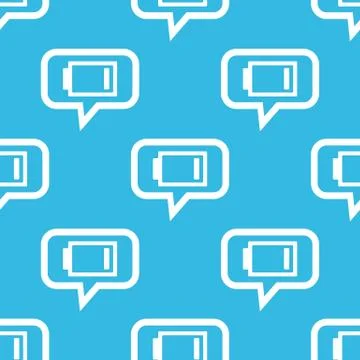 Very low battery message pattern Stock Illustration