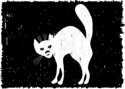 Very malicious cat. Stock Illustration