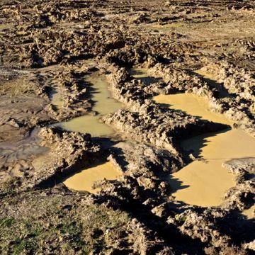 Very muddy drive Foto stock