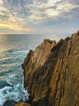 Very nice giant rocks in front of the sea Stock Photos