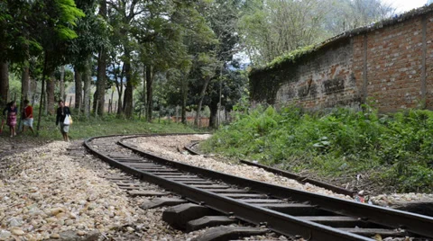 Very nice historic steam train in Tiradentes, Minas Gerais, Brazil Stock Footage 34963578