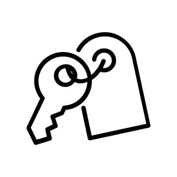 This is a Very Nice key Ring Icon Template Stock Illustration