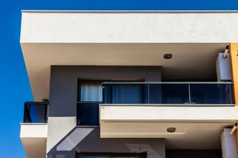 Very nice looking architectural corner perspective shoot from a modern buildi Stock Photos