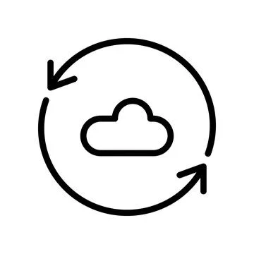 This is a very Nice refresh Cloud Icon Design Stock Illustration