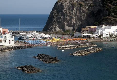 Very nice view of sant aNGELO in ischia island Stock Photos