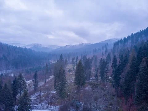 Very Nice Winter view in Putna village Stock Photos