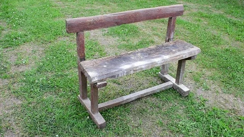 Very old bench Stock Footage 116477491