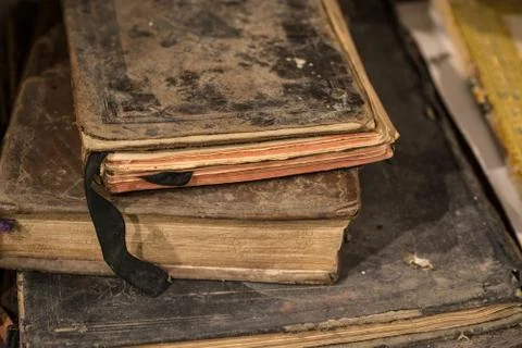 Very old book. The end of the 16th century. Stock Photos