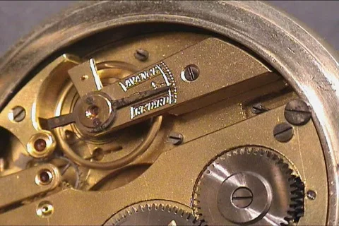 Very old clock mechanism working Stock Footage 101940
