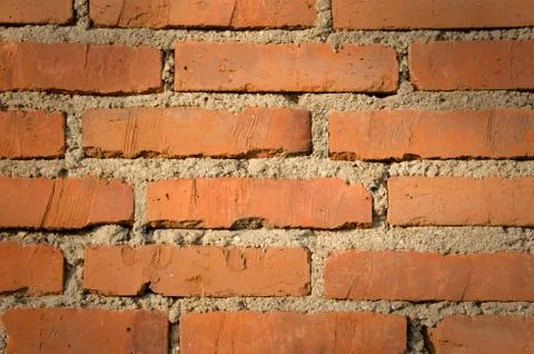 Very old downfallen brick wall of ancient building. Stock Photos