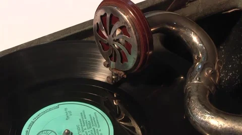 Very old gramophone. Stock Footage 1806780