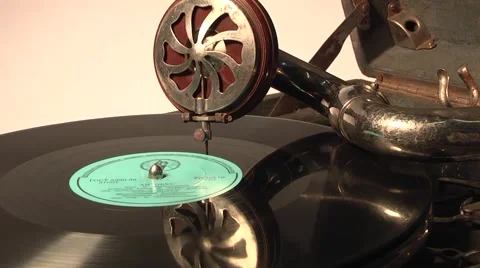Very old gramophone. Stock Footage 1806783