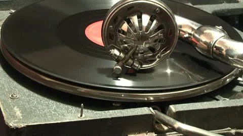 Very old gramophone. Stock Footage 9151006