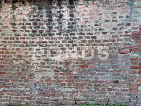 Very old Italian brick wall Stock Photo ~ Image #104817090