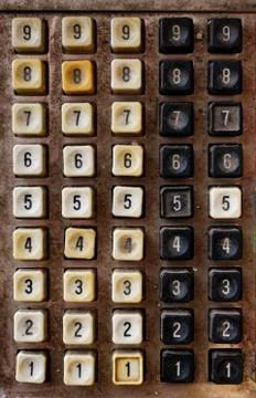 Very old numeric keyboard Stock Photos