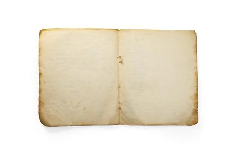 Very old, opened math notebook pages, paper texture isolated Stock Photos