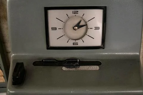 A very old stamp clock Stock Photos