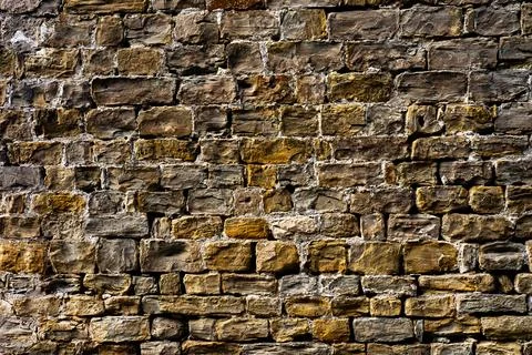 Very old stone wall texture close up Stock Photos