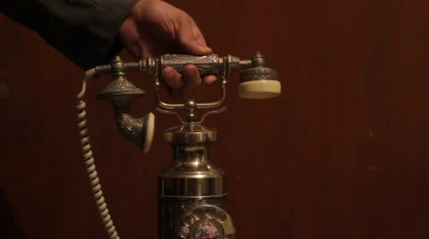 Very old telephone Stock Footage 37822350