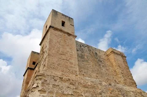 Very old tower on malta Stock Photos