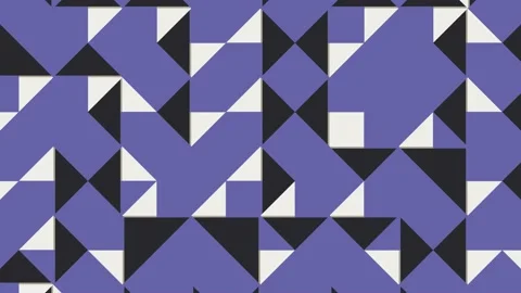Very peri violet elements in abstract geometric mosaic. Animated pattern Stock Footage 172132530