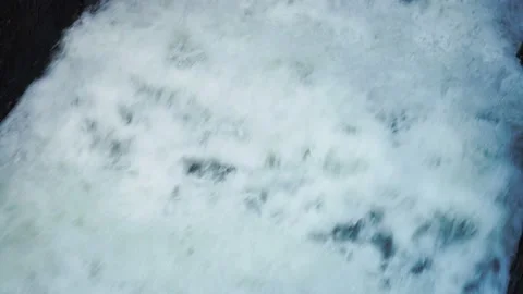 Very power river flow. Raging clean fresh mountain river flowing between rocks Stock Footage 118522116