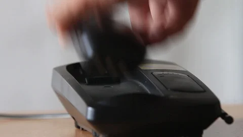 Very quickly pick up the phone Stock Footage 97518106