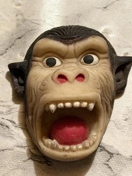 Very realistic monkey mask that opens and closes its mouth Stock-Fotos