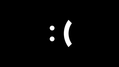 Very sad emoticon forms word Russia from thick brackets and lines Video stock 302767505