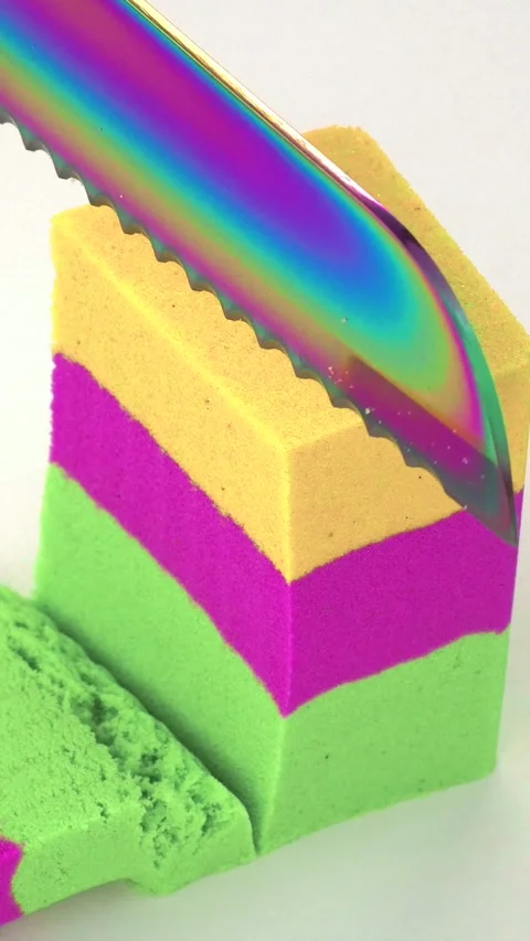 Very Satisfying and Relaxing Kinetic Sand ASMR video. Stock Footage 278606953