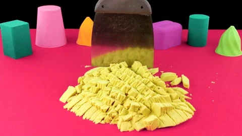 Very Satisfying and Relaxing Kinetic Sand ASMR video. Stock Footage 289141553
