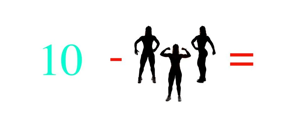 Very simple exercises and problems to learn mathematics. Stock Photos