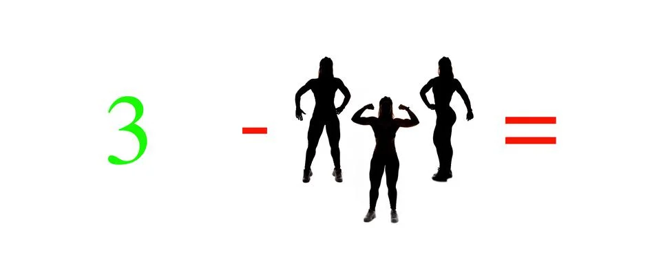 Very simple exercises and problems to learn mathematics. Stock Photos