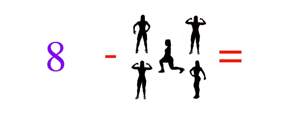 Very simple exercises and problems to learn mathematics. Stock Photos