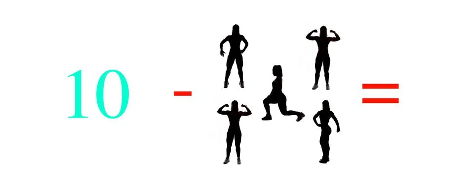 Very simple exercises and problems to learn mathematics. Stock Photos