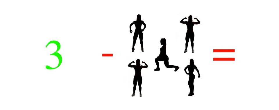 Very simple exercises and problems to learn mathematics. Stock Photos