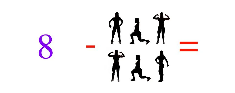 Very simple exercises and problems to learn mathematics. Stock Photos