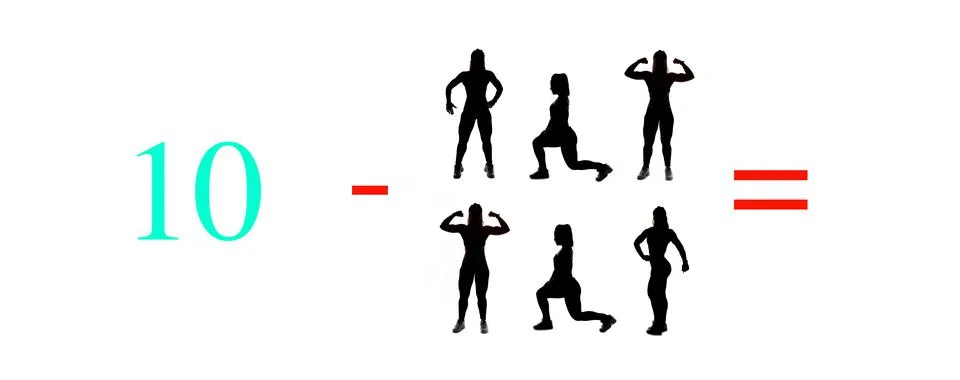 Very simple exercises and problems to learn mathematics. Stock Photos