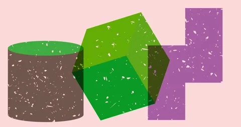 Very simple trendy riso graph style animation Stock Footage 285000877