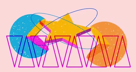 Very simple trendy riso graph style video Stock Footage 285000881